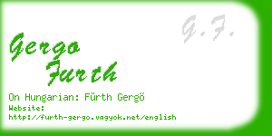 gergo furth business card